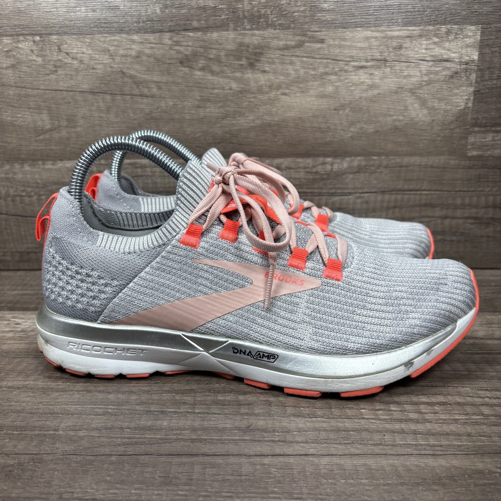 Brooks Women's Athletic Shoes Gray with Coral Accents